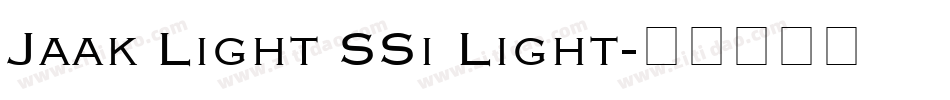 Jaak Light SSi Light字体转换